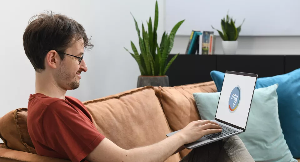 Computerscherm met My Health Partner